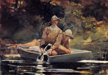 ウィンスロー・ホーマー Painting - 狩りの後 リアリズム海洋画家ウィンスロー・ホーマー